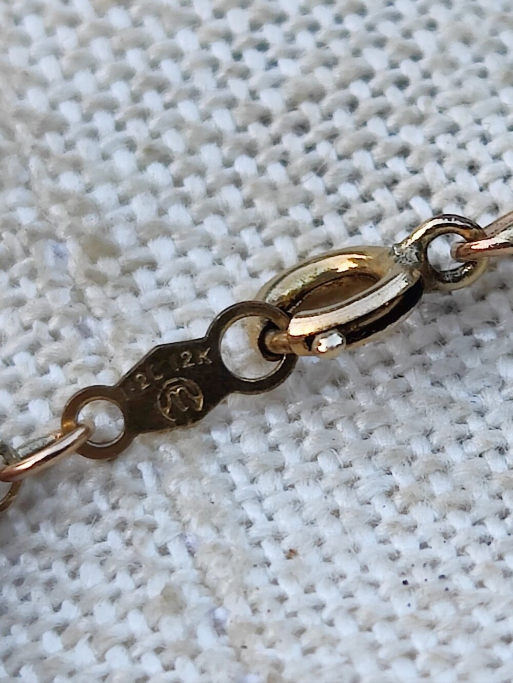 Vintage 12K GF Cinnabar Pendant Necklace - Picture 6 of 7